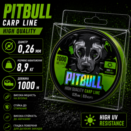 Жилка PITBULL 0.26 mm 1000 метрів