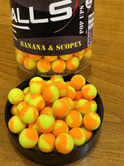 Поп - Апи CARPBALLS (Англия) 
Banana Scopex(Банан Скопекс)  8мм (повна банка)