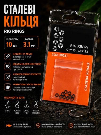 Кольца крючковые d 3.1 уп.10 шт