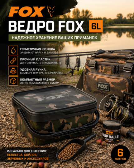Відро Fox Camo Bucket 6L