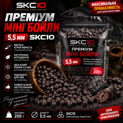 Преміум Міні Бойли SKC10 5,5 мм (200грам)